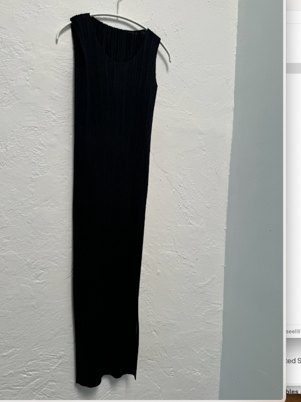 PLEATS PLEASE Issey MIYAKE Vintage Midi Dress Black Sz 1 - Picture 5 of 9